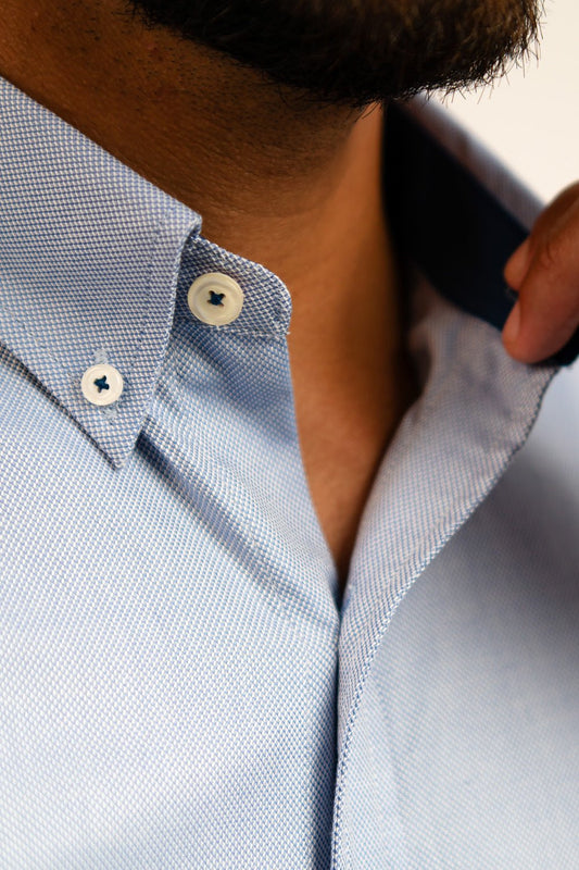Camisa Azurro Royal Oxford 100% Algodón Pima