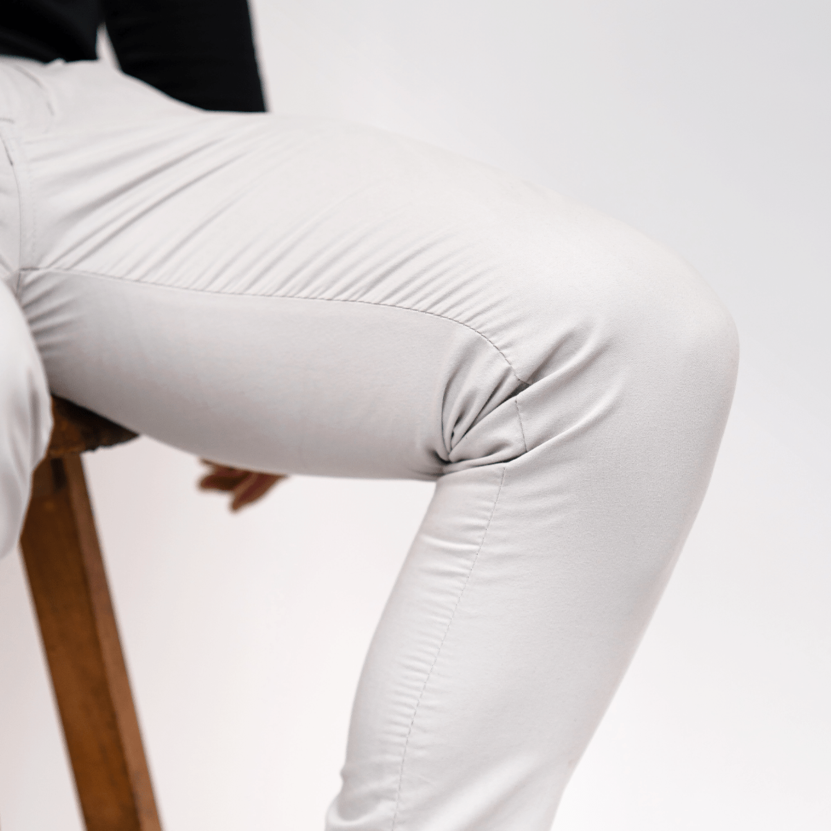 Pantalón Gris Algodón Stretch Slim Fit - BARBADENS