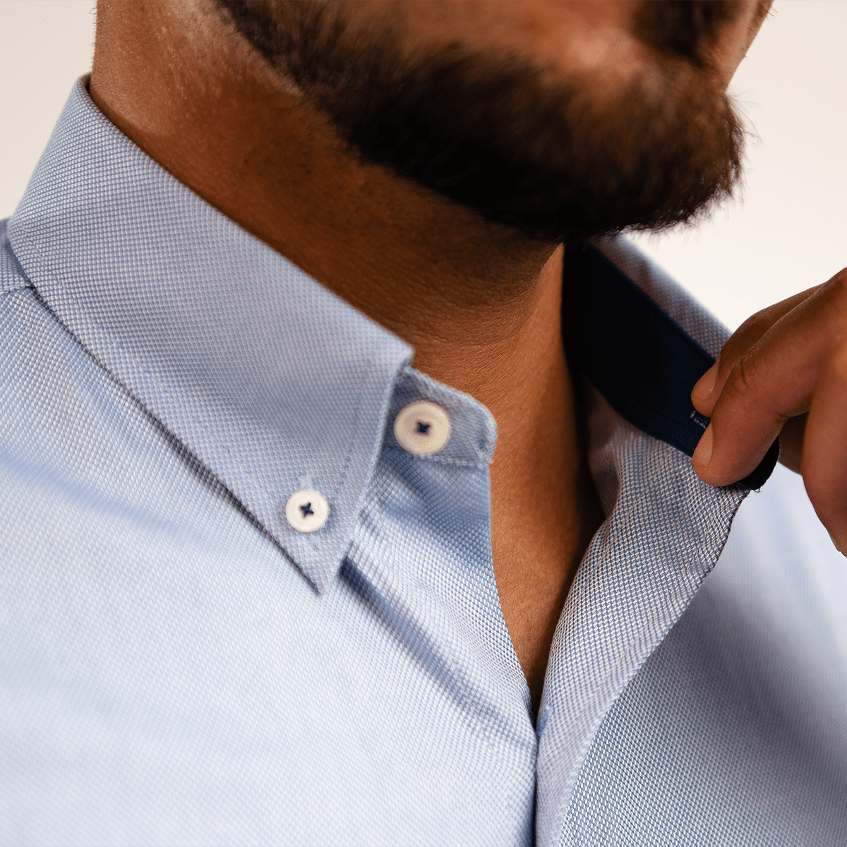 Camisa Azurro Royal Oxford 100% Algodón Pima - BARBADENS