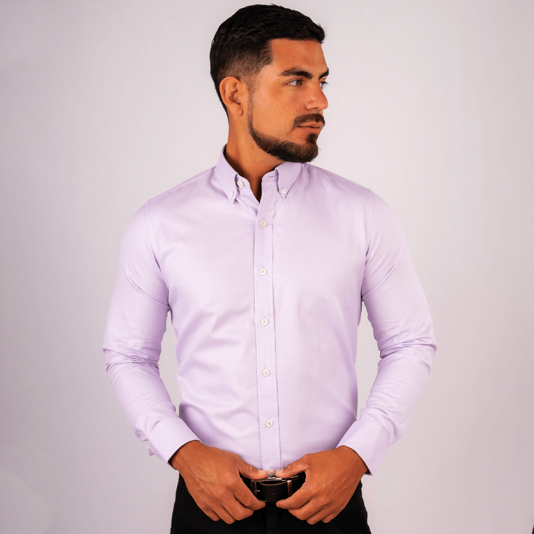 Camisa Lila Royal Oxford 100% Algodón Pima - BARBADENS