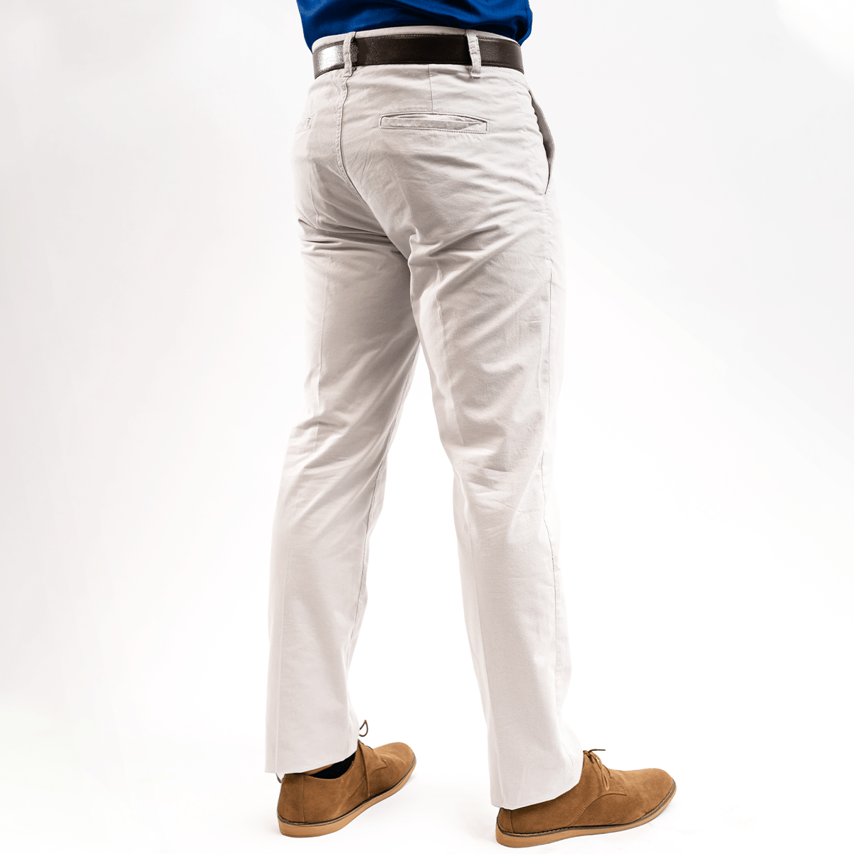 Pantalón Gris Algodón Stretch Slim Fit - BARBADENS