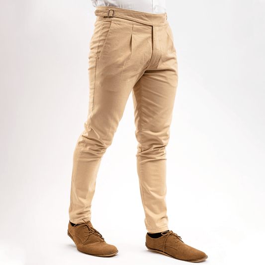 Pantalón Gurkha Caqui Algodón Stretch Slim Fit - BARBADENS