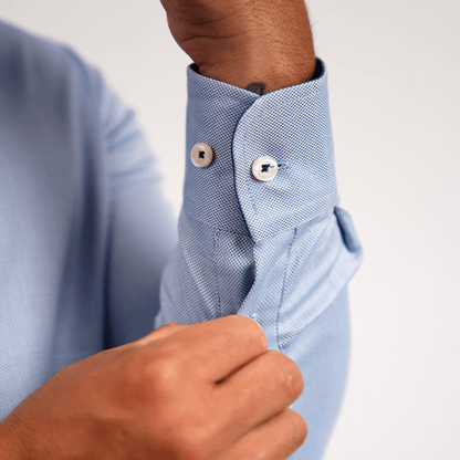 Camisa Azurro Royal Oxford 100% Algodón Pima - BARBADENS