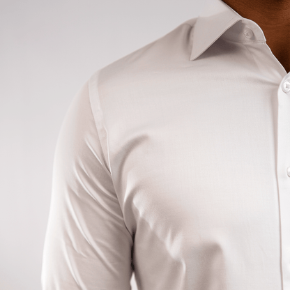 Camisa Blanca Algodón Stretch Slim Fit - BARBADENS