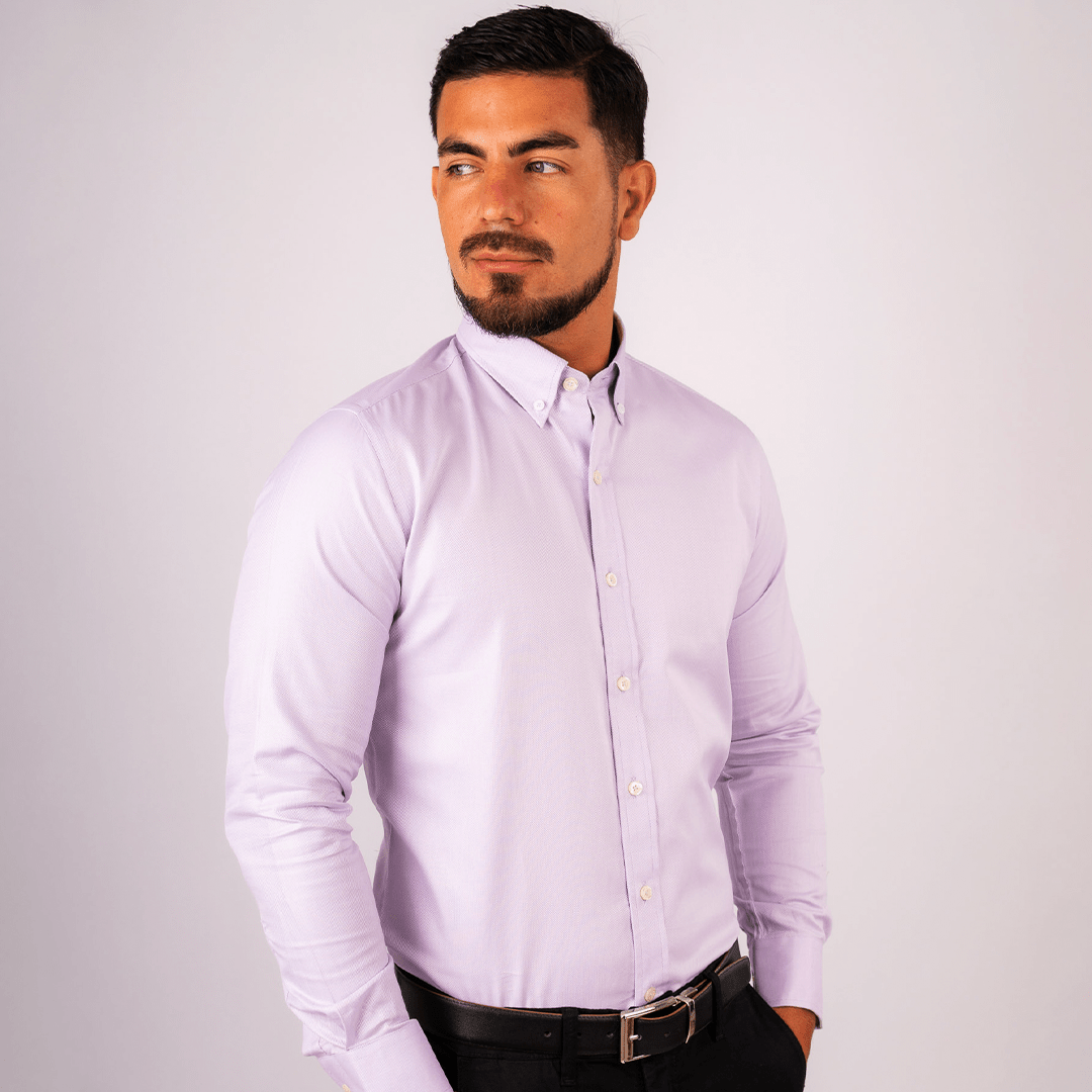 Camisa Lila Royal Oxford 100% Algodón Pima - BARBADENS