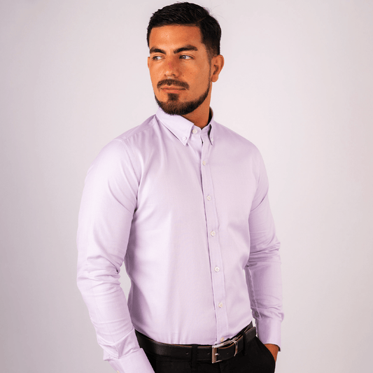 Camisa Lila Royal Oxford 100% Algodón Pima - BARBADENS