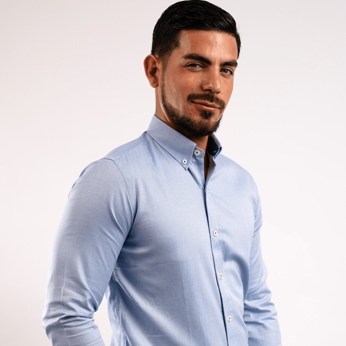 Camisa Azurro Royal Oxford 100% Algodón Pima - BARBADENS
