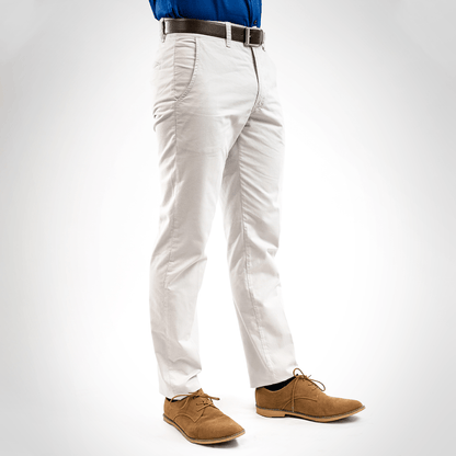 Pantalón Gris Algodón Stretch Slim Fit - BARBADENS
