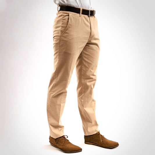 Pantalón Caqui Algodón Stretch Slim Fit - BARBADENS