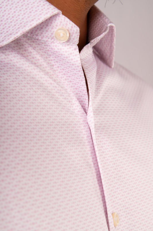 Camisa Slim Fit Algodón Pima Blanco Est.