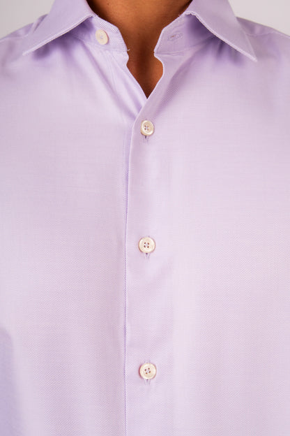 Camisa Lila Dobby 100% Algodón Pima Slim Fit