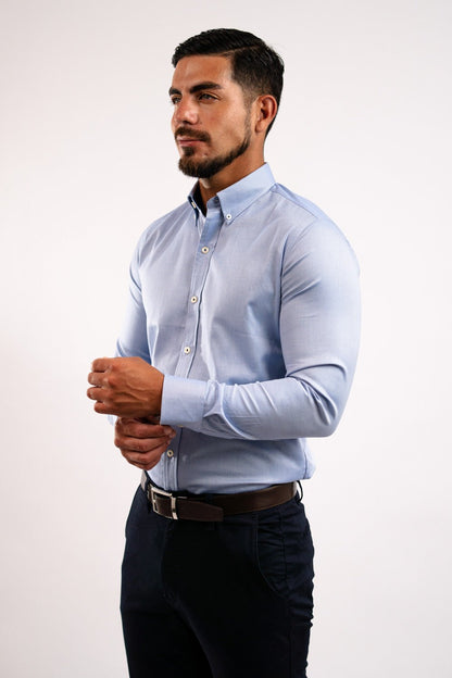 Camisa Azurro Royal Oxford 100% Algodón Pima