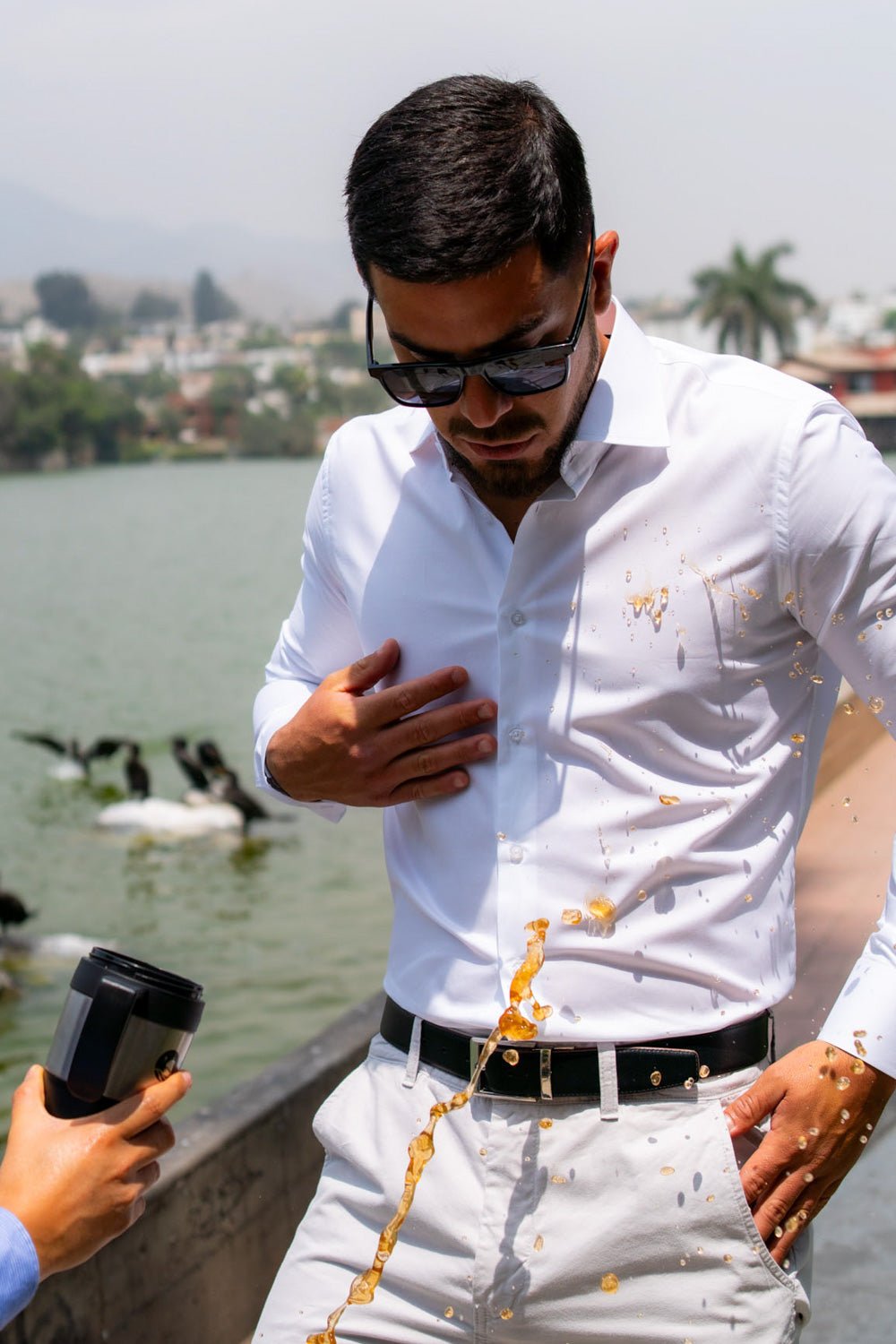 Camisa Blanca Antifluido Algodón Pima Slim Fit