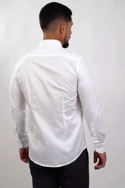Camisa Blanca Antifluido Algodón Pima Slim Fit