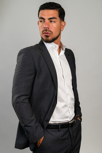 Preventa - Camisa Blanca Algodón Stretch Slim Fit