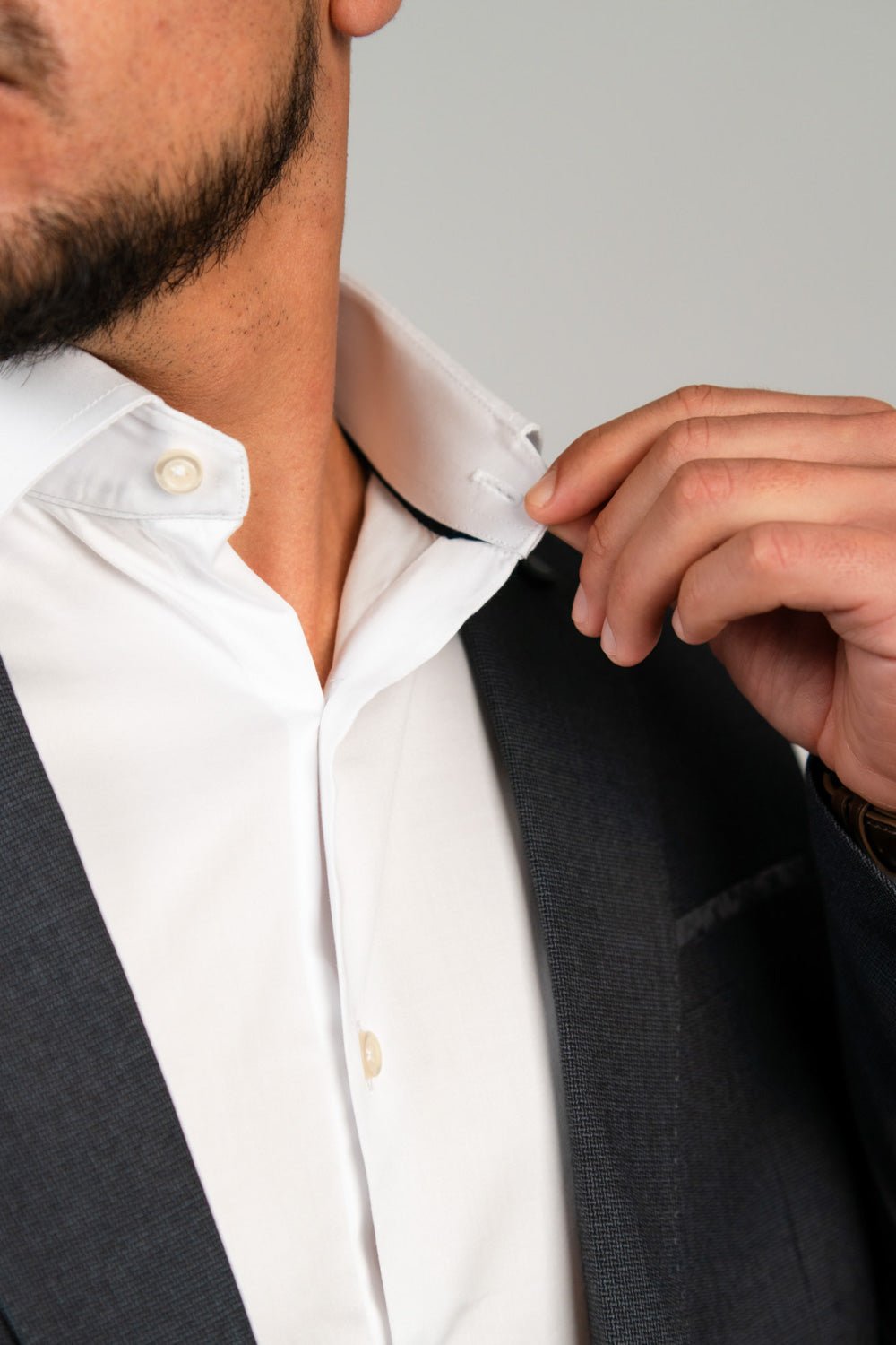 Preventa - Camisa Blanca Algodón Stretch Slim Fit