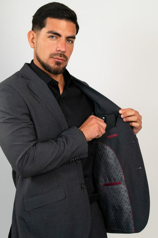 Preventa - Camisa Negra Algodón Stretch Slim Fit