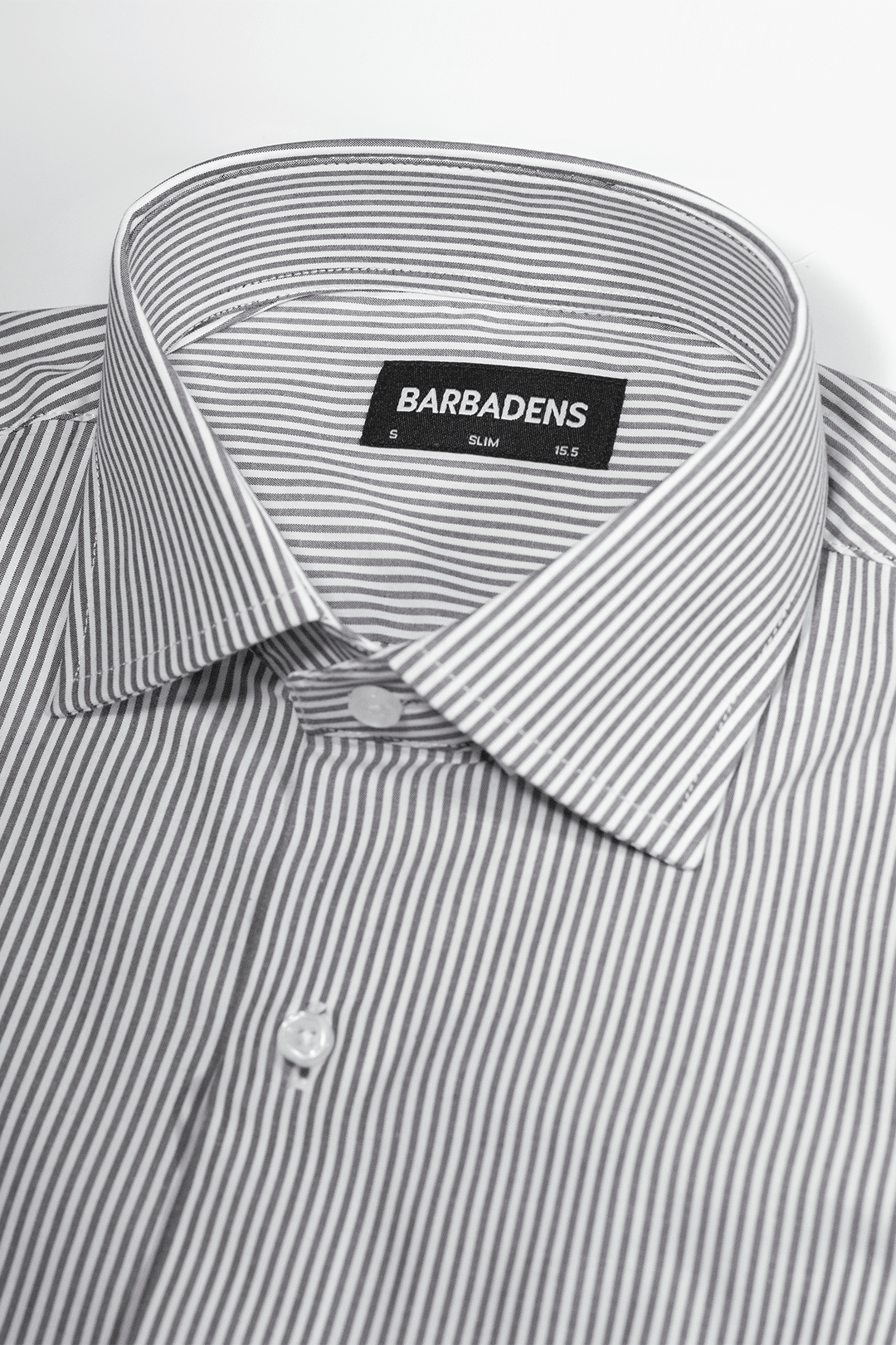 Camisa Rayas Gris Algodón Stretch Slim Fit