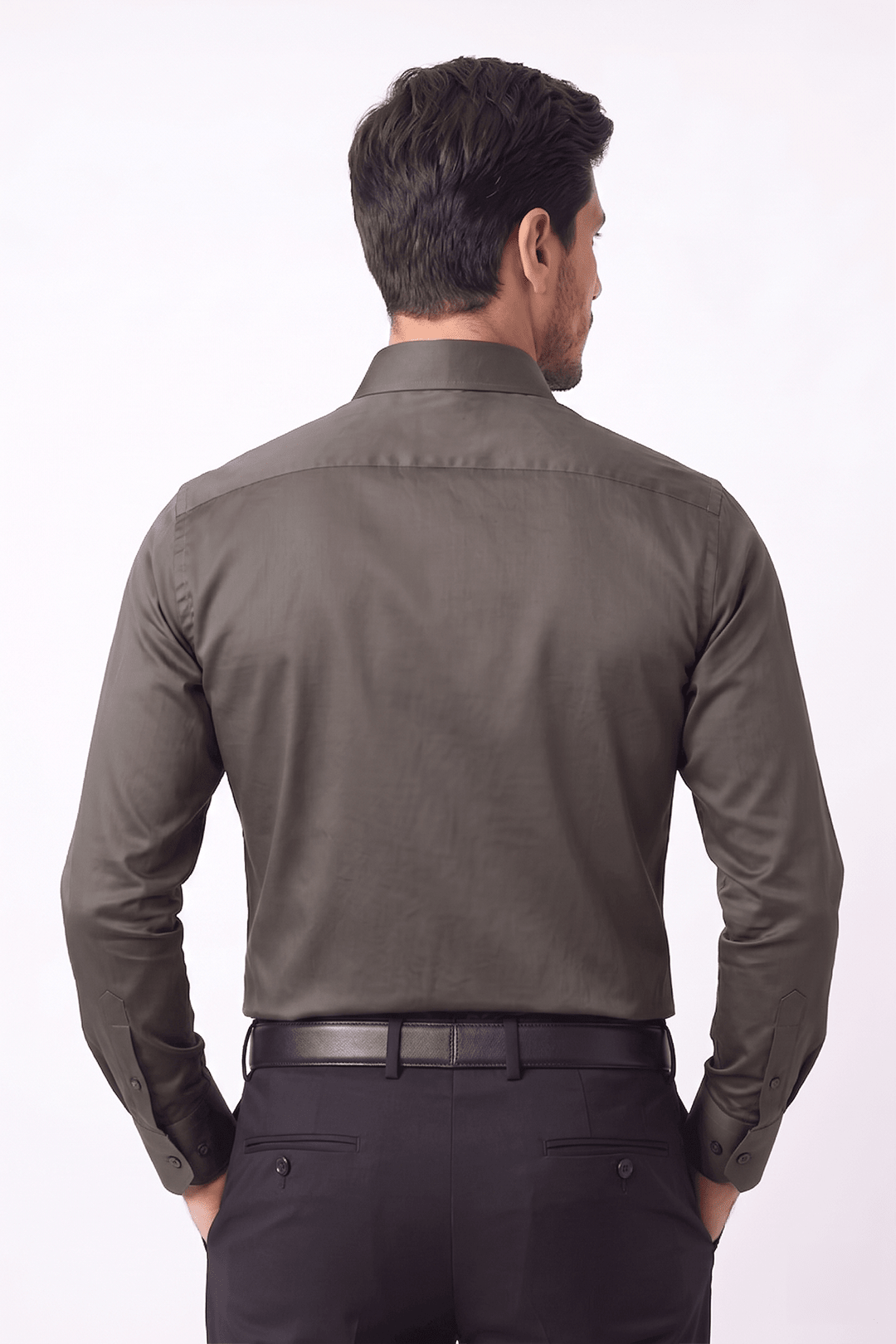 Camisa Mocca Algodón Stretch Slim Fit
