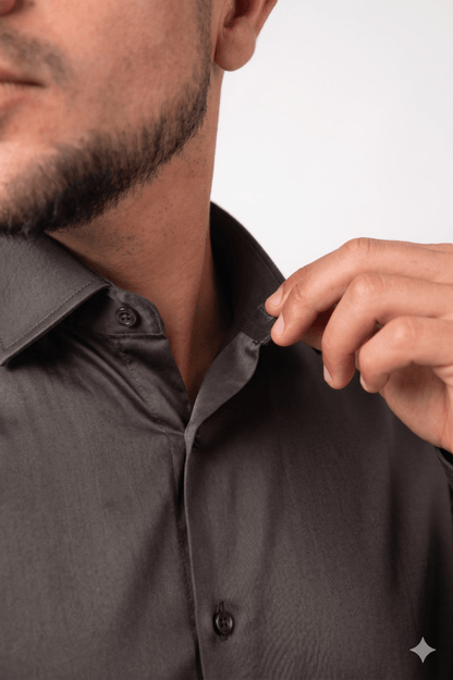 Camisa Mocca Algodón Stretch Slim Fit